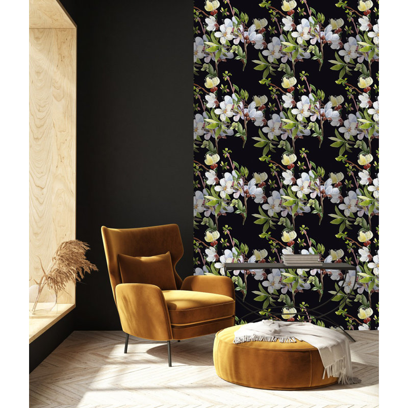 Panneau de papier peint adhésif doux fleurs l 10,4 pi x l 25 po Gentle Flowers