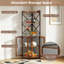 Wine Bottle & Glass Rack Black,Brown