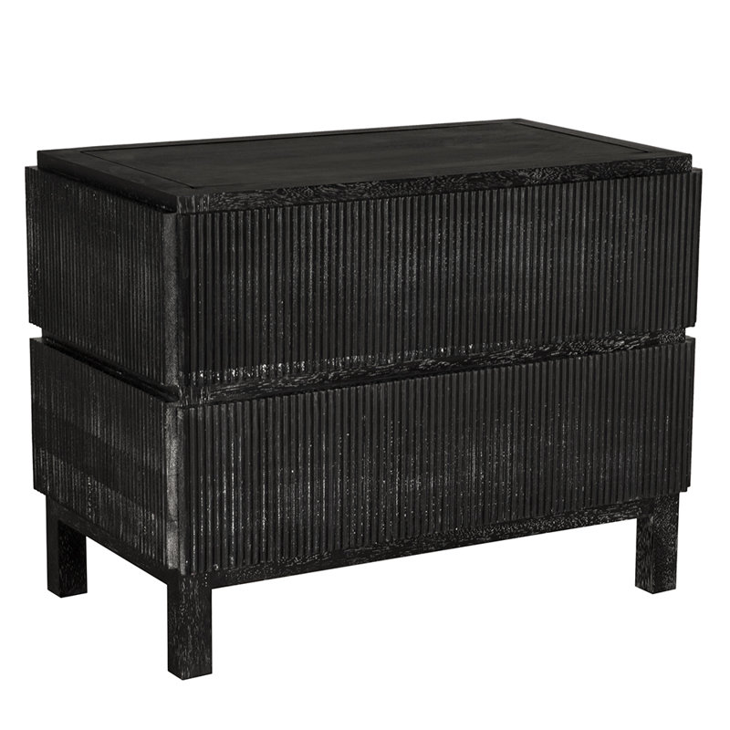 Plato 2 - Drawer Nightstand, Black Walnut