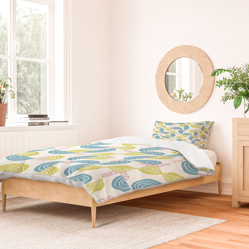 Mirimo Cotton Geometric Shapes Duvet Cover, Twin Duvet Cover