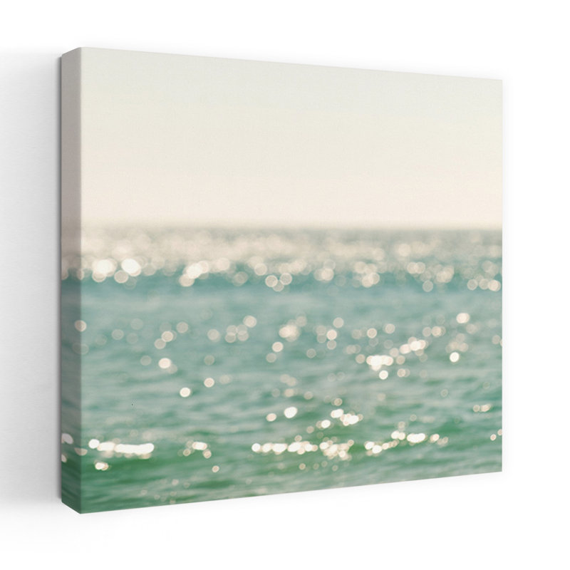 La Mer, art abstrait de l'océan côtier, H 18 po x l 18 po