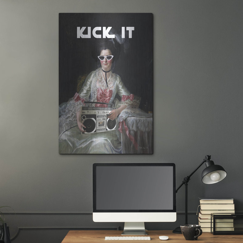  «Kick It» par Stellar Design Studio, art mural en métal, 24 po x 36 po, H 36 po x l 24 po
