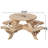 Admeto Wooden Kids Round Picnic Table Bench, Outdoor Children's Backyard Table, Crafting, Dining, and Playtime Patio Table