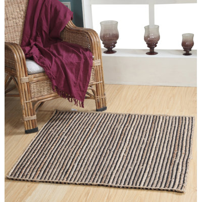 Roepke Striped Jute / Sisal Hand Woven Area Rug