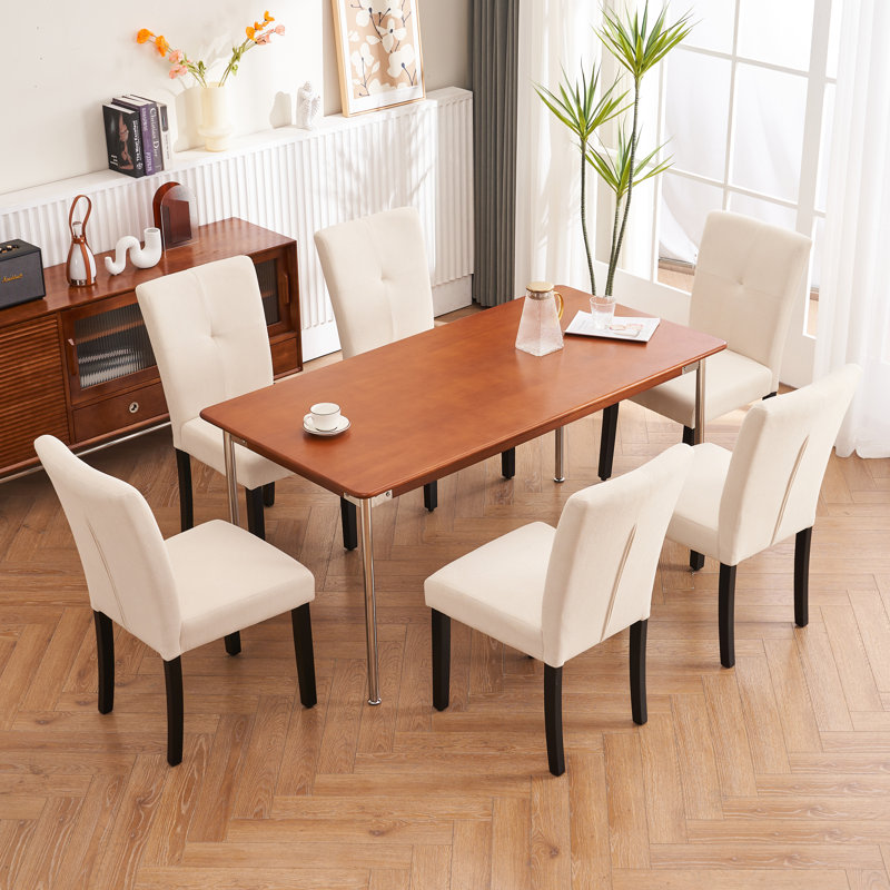 Chaise de salle à manger rembourrée Sillivan Parsons, Beige