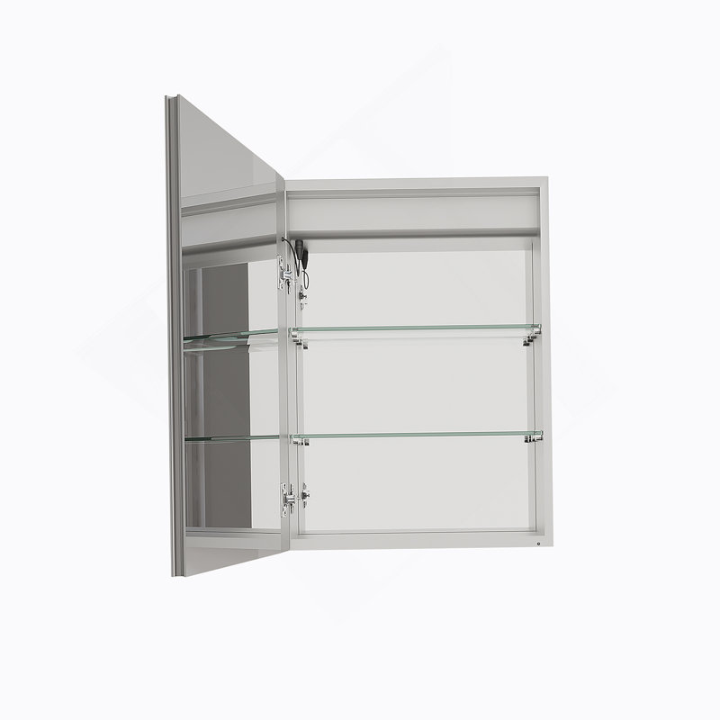 Pharmacie de salle de bain avec miroir à DEL, antibuée, imperméable, 3000K ~ 6000K