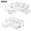 Canapé-lit modulaire en forme de L de 82,6 po avec deux ports USB-43063533