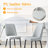 Modern 3-Piece Round Dining Set, Black Pedestal Table & Tufted Chairs-1734596104