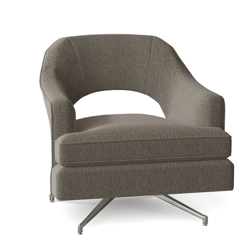 Fauteuil pivotant l 32 po Jamie, Nickel, 8794 Polypropylène / oléfine noisette