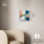 Décoration murale de bureau à quadrillage couleur par Art Remedy, cadre blanc, 12 x 12-82756164-82756542