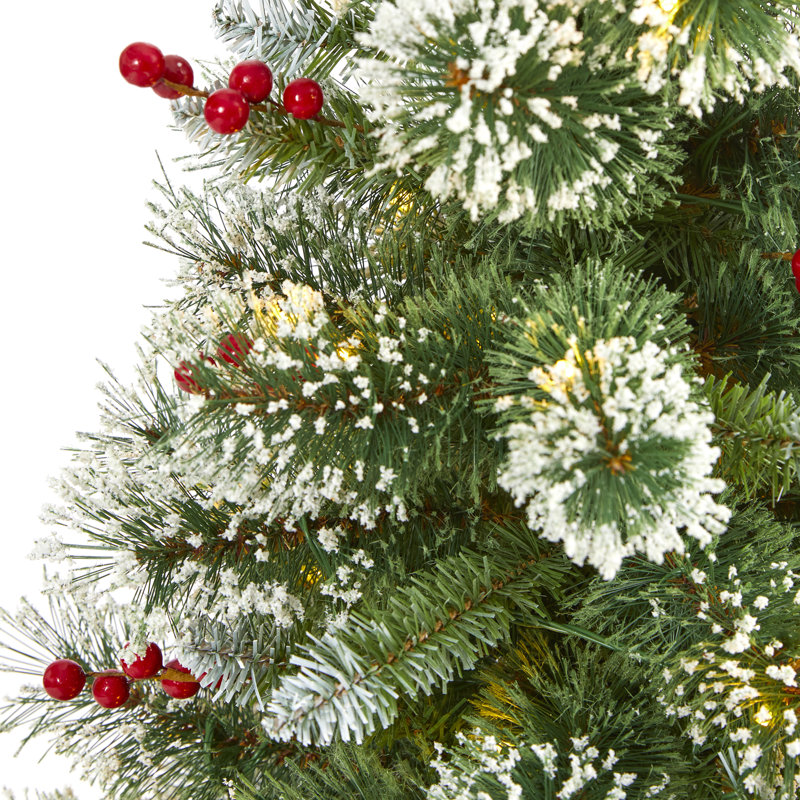 Lighted Artificial Christmas Tree, 4' H