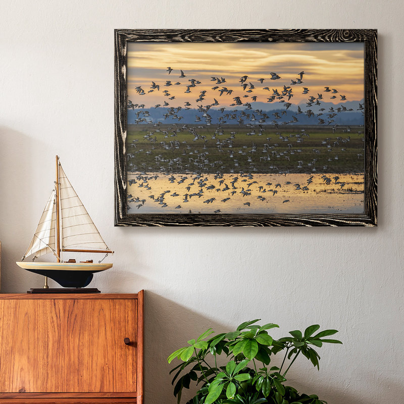 Coucher de soleil couchant, reproduction sur toile, Noir, H 28 po x l 42 po x P 1,5 po