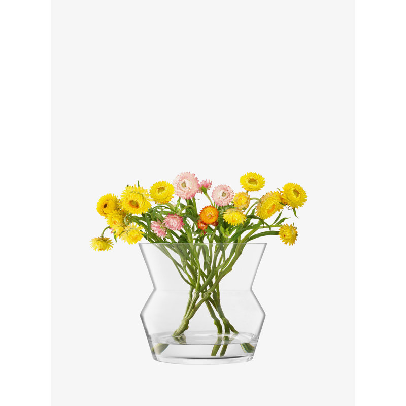 Sculpt Hurricane Candle Holder, 9" H x 10.25" W x 10.25" D, Clear
