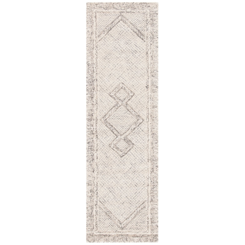 Conroy Hand Tufted Wool Geometric Rug, Runner 2'3" x 6'