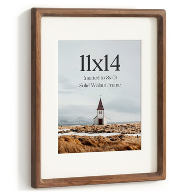 Cadre photo en bois massif avec passe-partout
