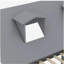 Structure de lit simple en bois, gris