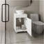 Tacna 18" Wide Free Standing One Door Vanity, With Vessel Porcelain Sink, Bathroom Storage, White-898471374
