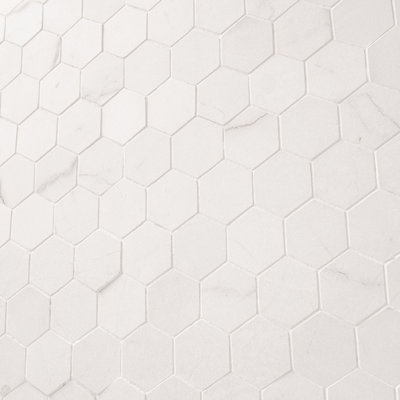 Carreau de mosaïque en porcelaine mate pour plancher et mur 12 po x 12 po Beldale Hexagon