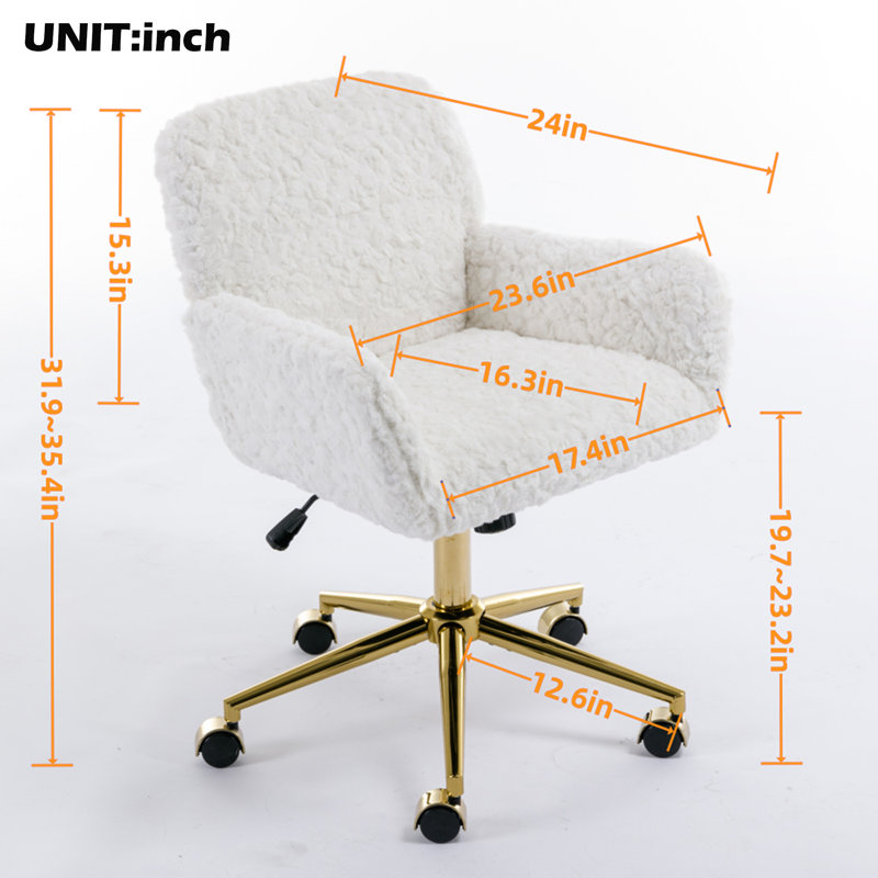 Chaise de bureau Amadou, Beige