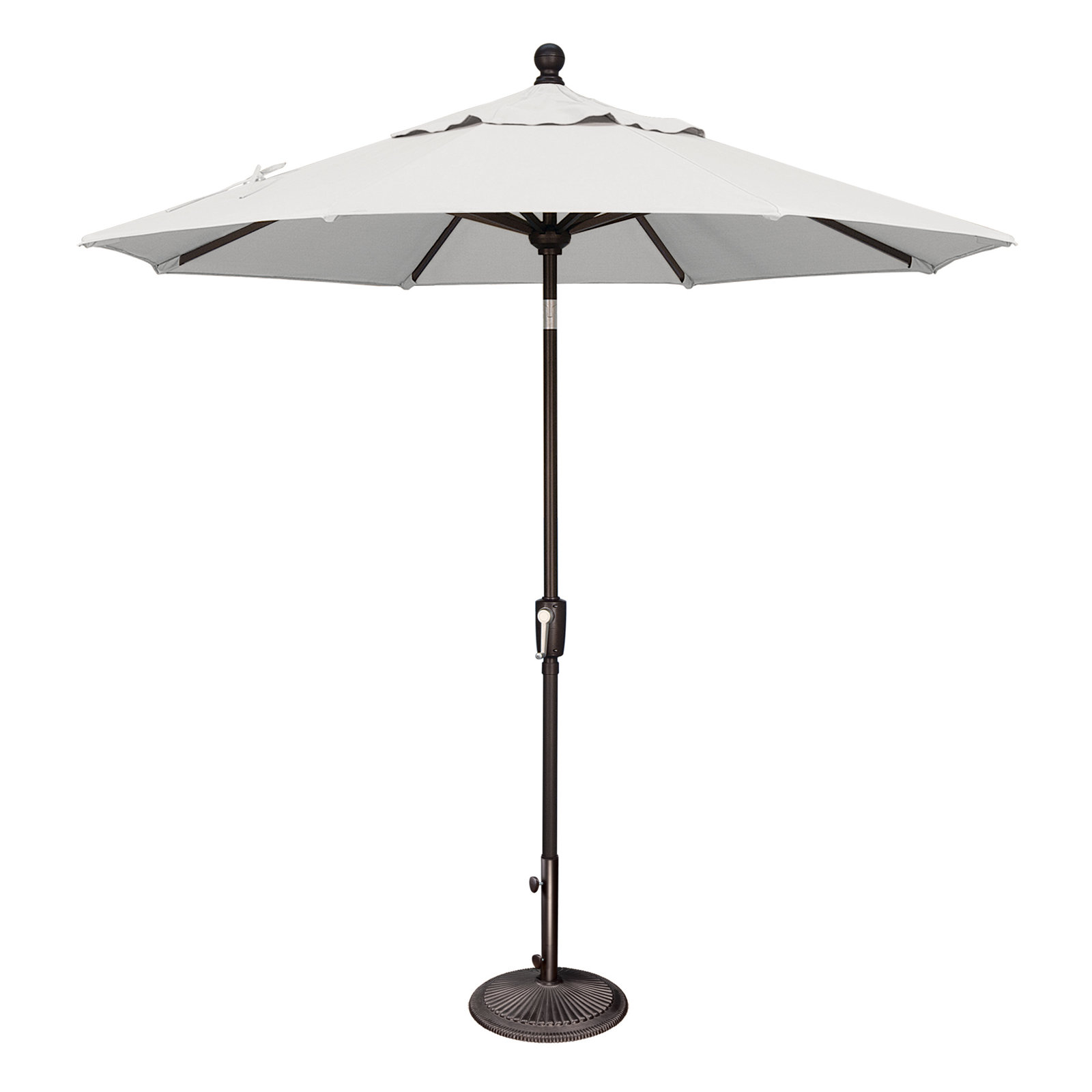 Launceston Market Umbrella, Black, White Sunbrella®, 96" H x 90" W x 90" D