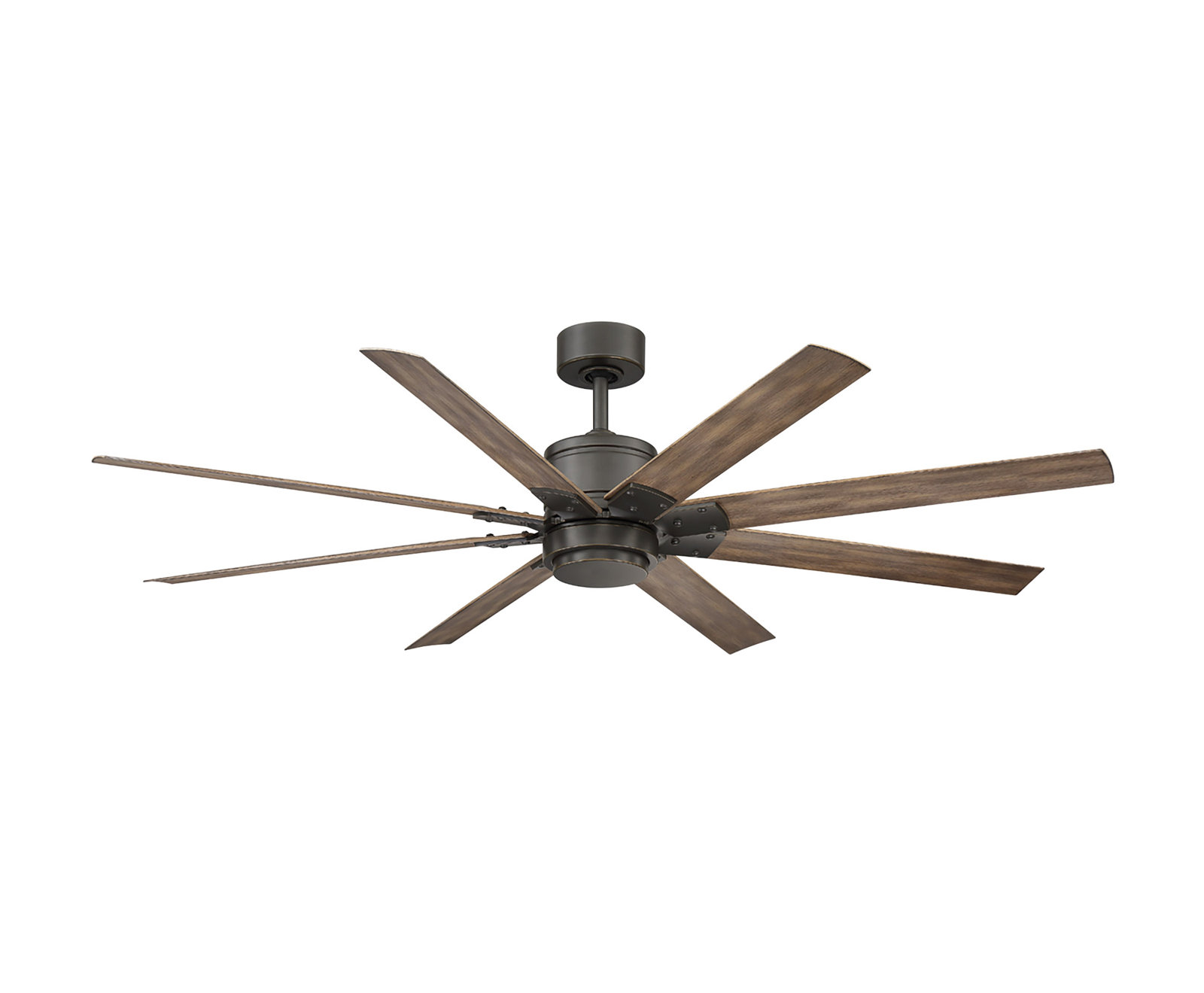 Renegade 66" Smart Ceiling Fan with LED Light Kit, 66", Oil Rubbed Bronze Barn Wood, 3500K