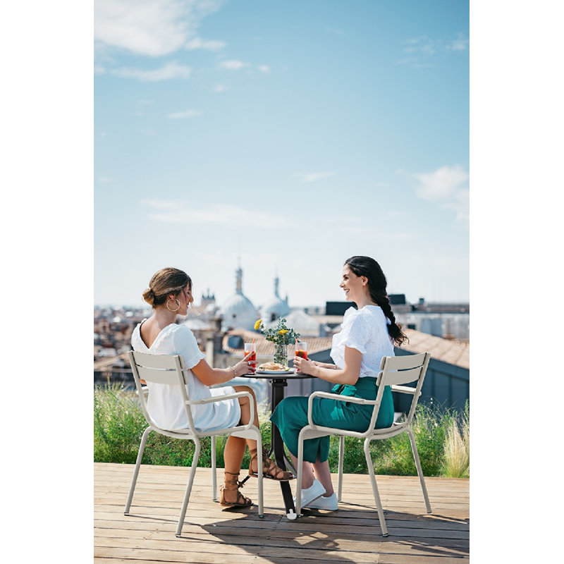 Luxembourg Outdoor Dining Armchair, Lapilli Gray