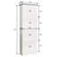 Armoire de rangement blanche à 8 portes et 4 tablettes pour 8 chambres à coucher, salle de bain - et élégante avec 8 portes et 4 tablettes dans le hall d'entrée