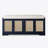 Rattan bench with storage cabinet