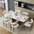  Mid-Century Modern Beige & Bronze Dining Chairs Set of 2, Upholstered PU Leather Dining Chair Side Chair with Metal Base, Fully Assembled