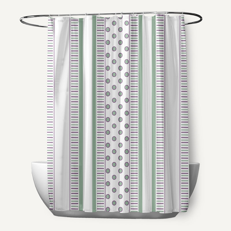 Rideau de douche simple peigne Ferrier, Mauve
