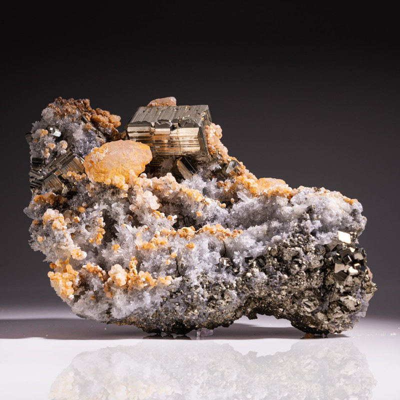 Calcite On Pyrite