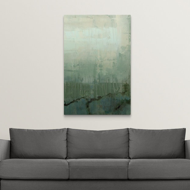 « ii » jennifer grolier, reproduction d’art Emerald Sky, H 18 po x l 12 po x P 1,5 po, Toile