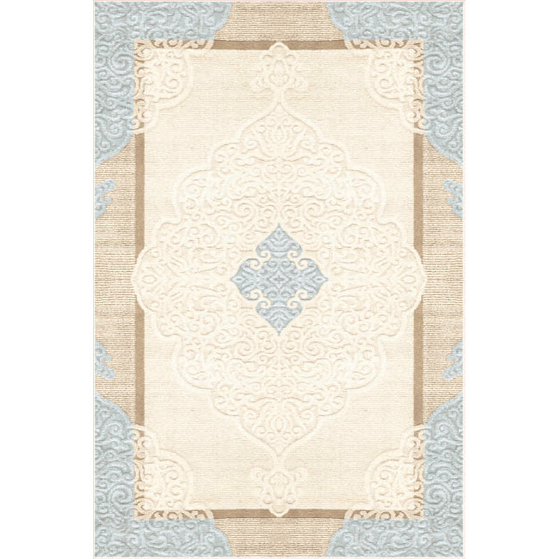 Luxurious Velvet Area Rug, 5.9 x 9.2 Feet | 100% Velvet Fabric, 100% Cotton Sole, 0.4 in Pile Height | Antibacterial, Non-Slip, Machine Washable | Elegant 3D Digital Print for Living Room & Bedroom Decor