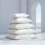 Coussin 100% plumes avec housse 100% coton, support ferme et respirant, ensemble de 2-137658030