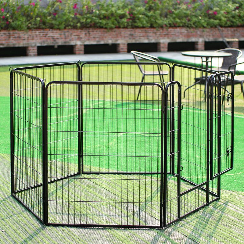 Rolf Panel Metal Exercise Pen With Door, 100cm H x 160cm W x 80cm D