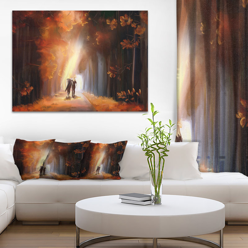 «Walking in Park», impression sur toile tendue, H 30 po x l 40 po x P 1 po