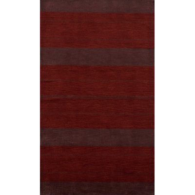 Sydney Stripes Garnet Contemporary Rug - SAMPLE
