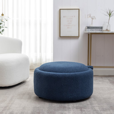 Savinien Upholstered Round Storage Ottoman