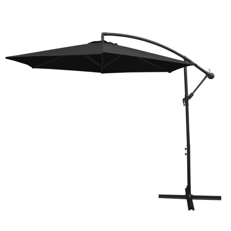 Aidsa 300cm Cantilever Parasol, Black