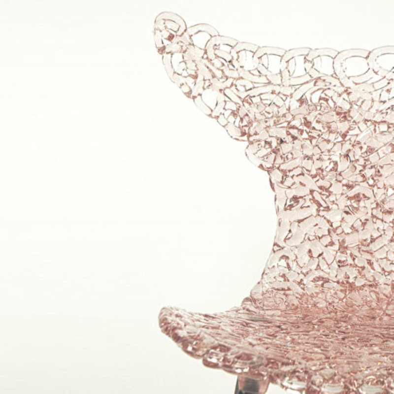 Chaise parsons DAINTE Stitch, Doré, Rose