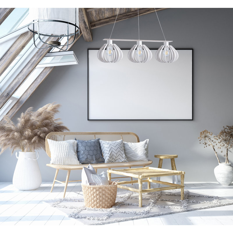 Palmyra 3 - Light Kitchen Island Pendant, White