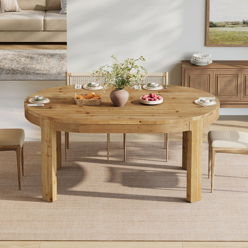 Oval Solid Wood Dining Table