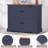 Large Adjustable File Cabinet with Lockable Drawer, Organize A4, Legal & Letter Files for Home Office & Workspace, Sturdy Metal Handle & Stable Base, Finest Storage Solution, Blue-161650245