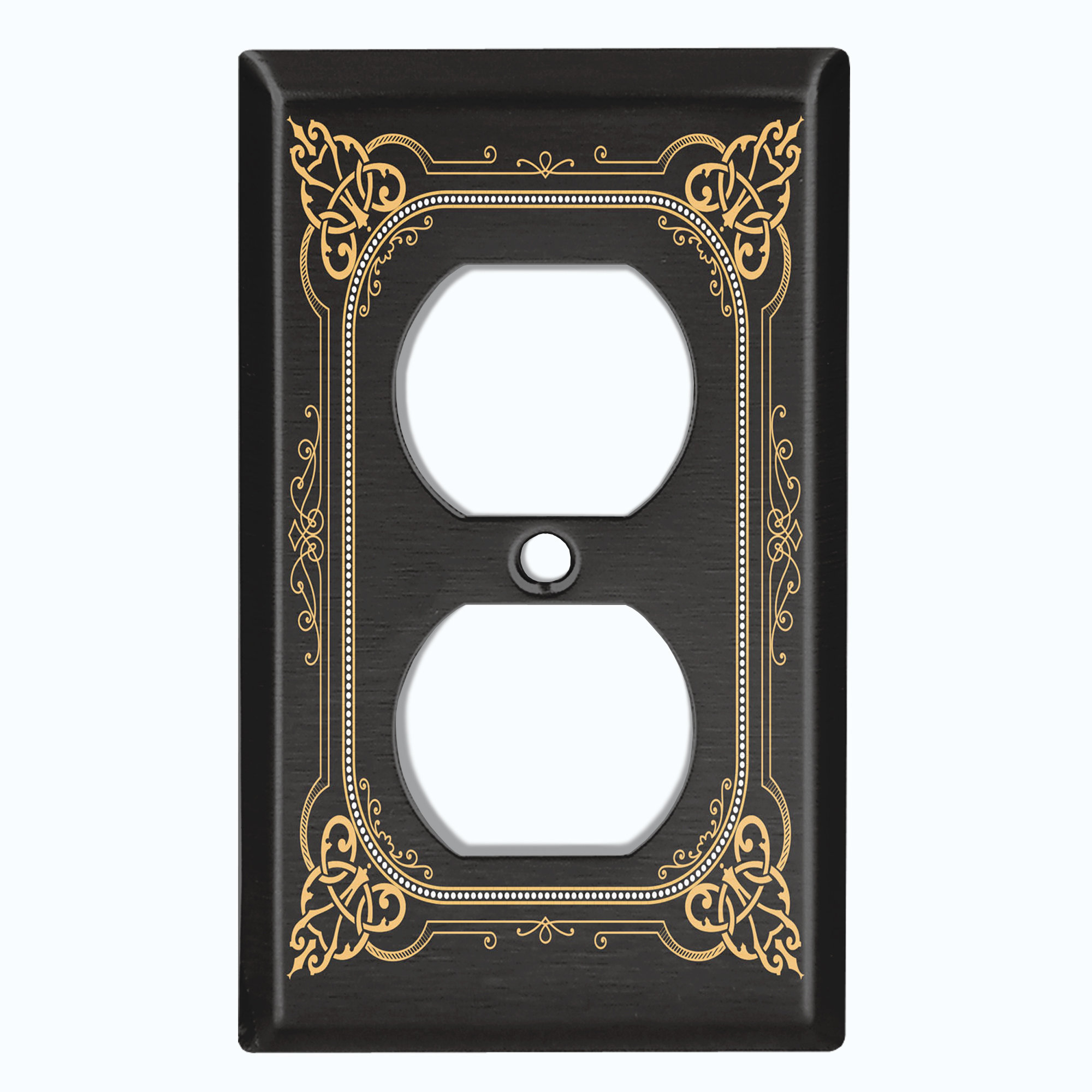 WorldAcc Patterned 2 - Gang Duplex Outlet Standard Wall Plate | Wayfair