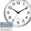 AKCISOT Atomic Horloge murale Horloge analogique de 10 pouces pour la cuisine intérieure - Horloge silencieuse à piles pour la chambre à coucher, le bureau, la salle de classe, le salon (argent)