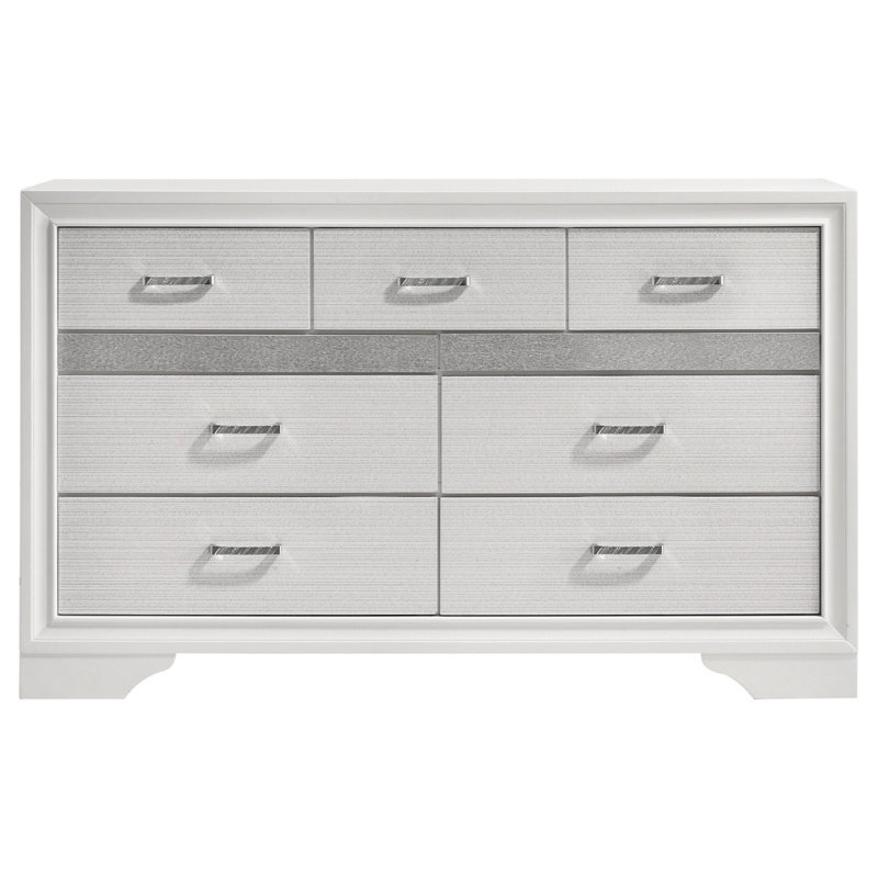 Commode 9 tiroirs Annie, Blanc