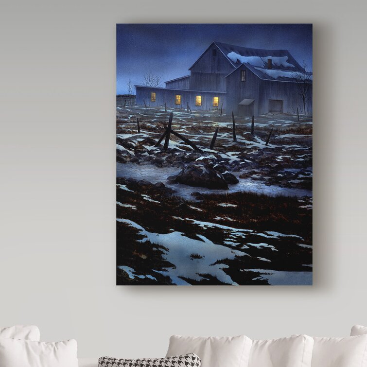 'Evening Mist' Oil Painting Print on Wrapped Canvas