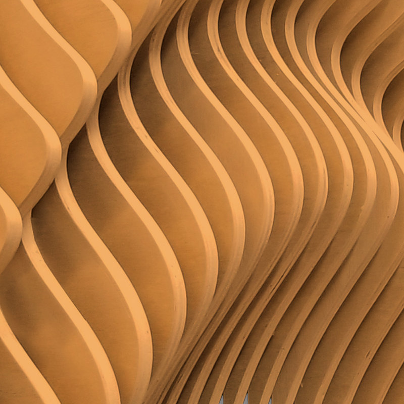 Décoration murale Sahara Wave 3D, Brun