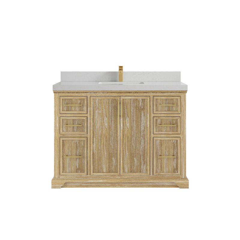 Ensemble de meuble-lavabo simple 48 po Brecht, Calacatta Nuvo