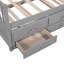 Lit de jour gris simple avec lit gigogne et tiroirs fonctionnels pour dortoir-1651472880